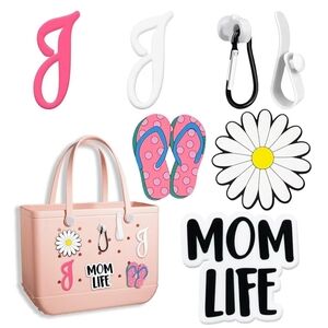 7pcs Bogg Bag (J) Charms And Clips Accessories Set (Bag Not Included)